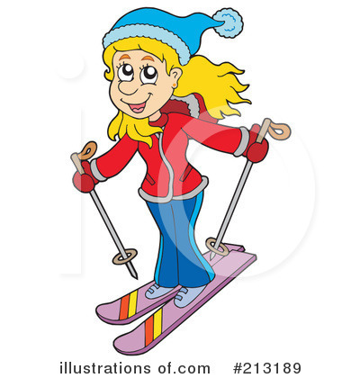 Royalty-Free (RF) Skiing Clipart Illustration by visekart - Stock Sample #213189