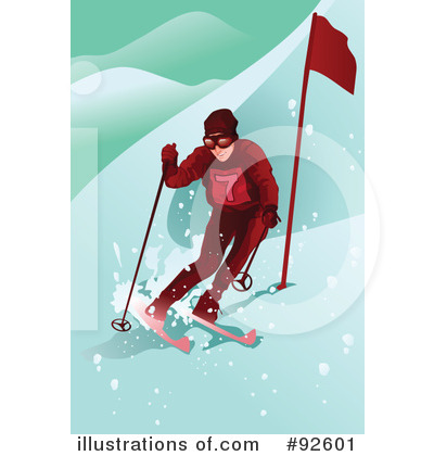 Royalty-Free (RF) Skiing Clipart Illustration by mayawizard101 - Stock Sample #92601