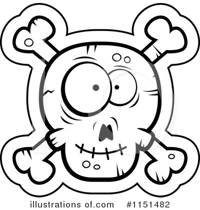 Royalty-Free (RF) Skull And Crossbones Clipart Illustration by Cory Thoman - Stock Sample #1151482