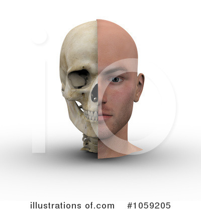 Royalty-Free (RF) Skull Clipart Illustration by Michael Schmeling - Stock Sample #1059205