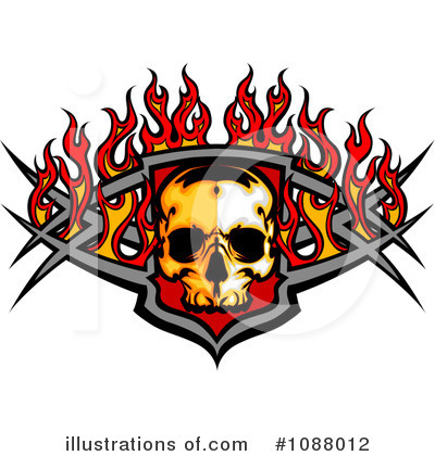 Royalty-Free (RF) Skull Clipart Illustration by Chromaco - Stock Sample #1088012