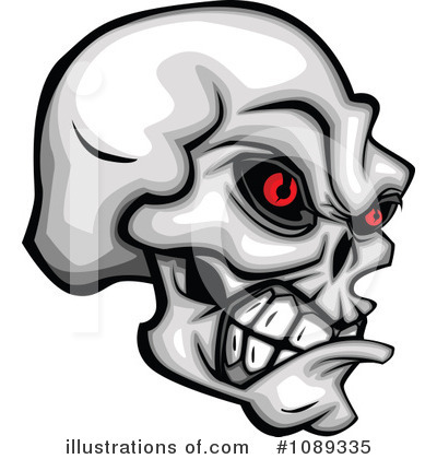 Royalty-Free (RF) Skull Clipart Illustration by Chromaco - Stock Sample #1089335