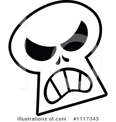 Royalty-Free (RF) Skull Clipart Illustration by Zooco - Stock Sample #1117343