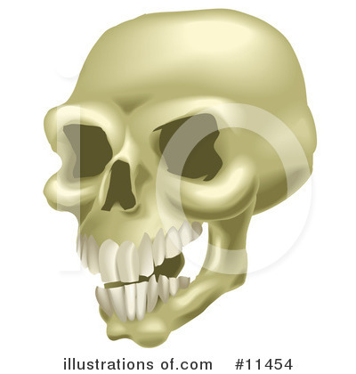 Royalty-Free (RF) Skull Clipart Illustration by AtStockIllustration - Stock Sample #11454