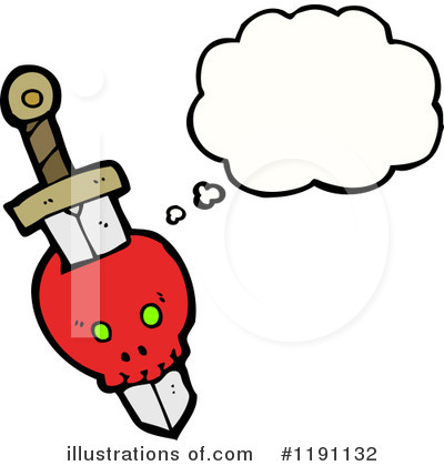 Royalty-Free (RF) Skull Clipart Illustration by lineartestpilot - Stock Sample #1191132