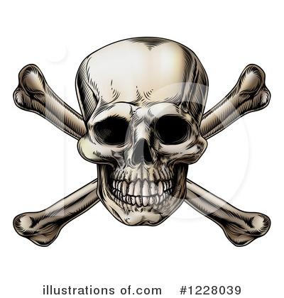 Royalty-Free (RF) Skull Clipart Illustration by AtStockIllustration - Stock Sample #1228039