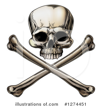 Royalty-Free (RF) Skull Clipart Illustration by AtStockIllustration - Stock Sample #1274451
