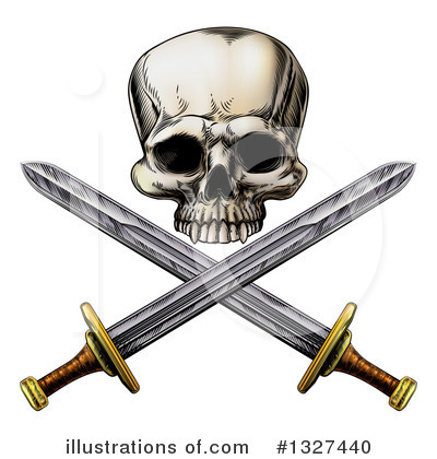 Royalty-Free (RF) Skull Clipart Illustration by AtStockIllustration - Stock Sample #1327440