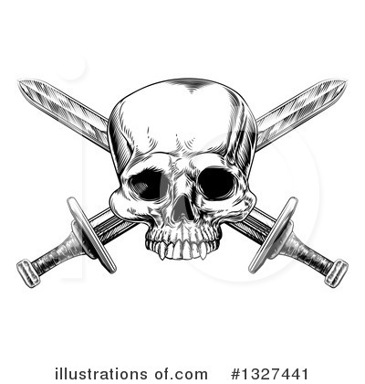 Royalty-Free (RF) Skull Clipart Illustration by AtStockIllustration - Stock Sample #1327441
