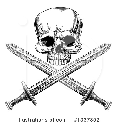Royalty-Free (RF) Skull Clipart Illustration by AtStockIllustration - Stock Sample #1337852