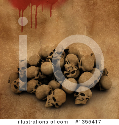 Royalty-Free (RF) Skull Clipart Illustration by KJ Pargeter - Stock Sample #1355417