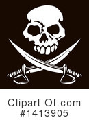 Skull Clipart #1413905 by AtStockIllustration