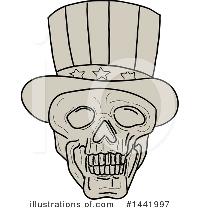 Royalty-Free (RF) Skull Clipart Illustration by patrimonio - Stock Sample #1441997