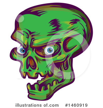 Skull Clipart #1460919 by Domenico Condello