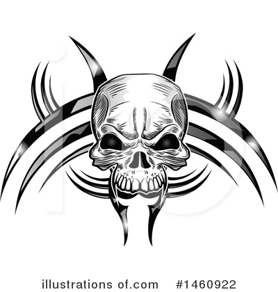 Royalty-Free (RF) Skull Clipart Illustration by Domenico Condello - Stock Sample #1460922