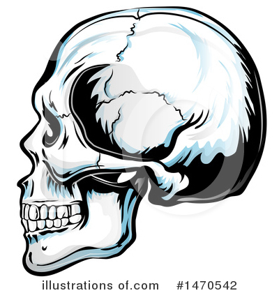 Skull Clipart #1470542 by Domenico Condello