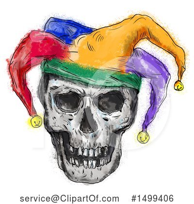 Royalty-Free (RF) Skull Clipart Illustration by patrimonio - Stock Sample #1499406