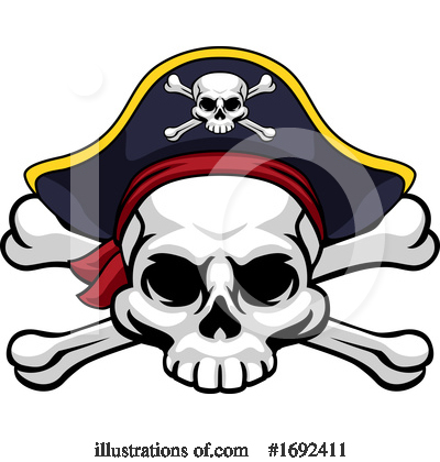 Pirate Hat Clipart #1692411 by AtStockIllustration