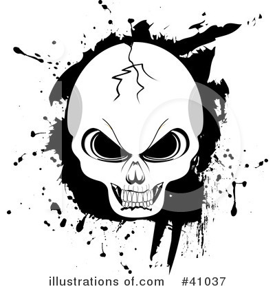 Royalty-Free (RF) Skull Clipart Illustration by elaineitalia - Stock Sample #41037
