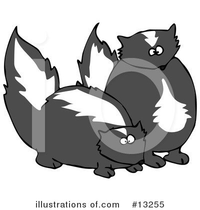 Royalty-Free (RF) Skunk Clipart Illustration by djart - Stock Sample #13255