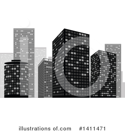 Royalty-Free (RF) Skyscraper Clipart Illustration by dero - Stock Sample #1411471