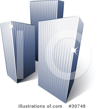 Royalty-Free (RF) Skyscrapers Clipart Illustration by beboy - Stock Sample #30748