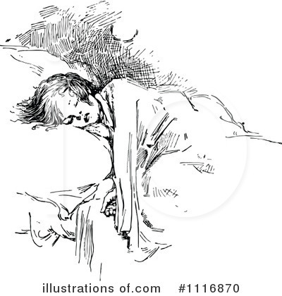 Royalty-Free (RF) Sleeping Clipart Illustration by Prawny Vintage - Stock Sample #1116870