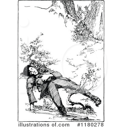 Royalty-Free (RF) Sleeping Clipart Illustration by Prawny Vintage - Stock Sample #1180278