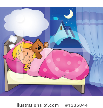 Royalty-Free (RF) Sleeping Clipart Illustration by visekart - Stock Sample #1335844