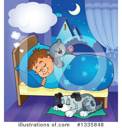 Royalty-Free (RF) Sleeping Clipart Illustration by visekart - Stock Sample #1335848
