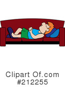 Sleeping On A Couch Clipart #212255 by Pams Clipart