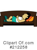 Sleeping On A Couch Clipart #212258 by Pams Clipart