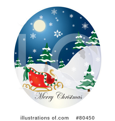 Santas Sleigh Clipart #80450 by Pams Clipart