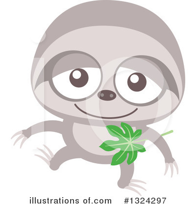 Sloth Clipart #1324297 by Zooco