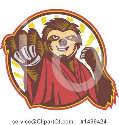 Royalty-Free (RF) Sloth Clipart Illustration by patrimonio - Stock Sample #1499424