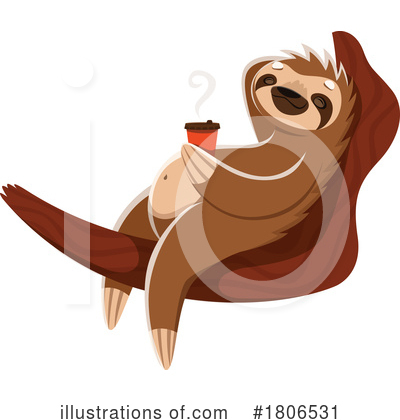 Sloth Clipart #1806531 by Vector Tradition SM