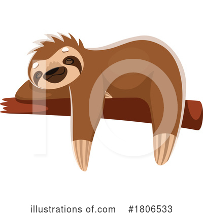 Sloth Clipart #1806533 by Vector Tradition SM