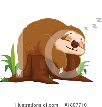 Sloth Clipart #1807710 by Vector Tradition SM