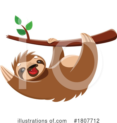 Royalty-Free (RF) Sloth Clipart Illustration by Vector Tradition SM - Stock Sample #1807712