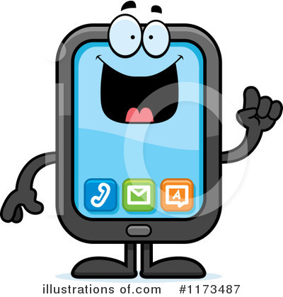 Royalty-Free (RF) Smart Phone Clipart Illustration by Cory Thoman - Stock Sample #1173487