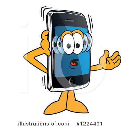 Royalty-Free (RF) Smart Phone Clipart Illustration by Mascot Junction - Stock Sample #1224491