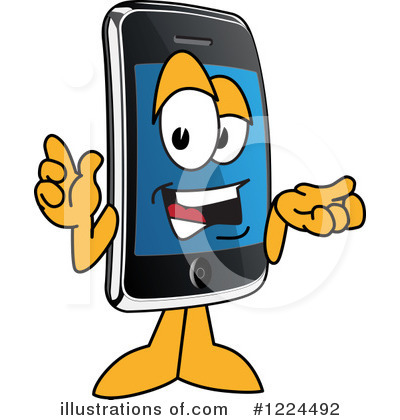 Royalty-Free (RF) Smart Phone Clipart Illustration by Mascot Junction - Stock Sample #1224492