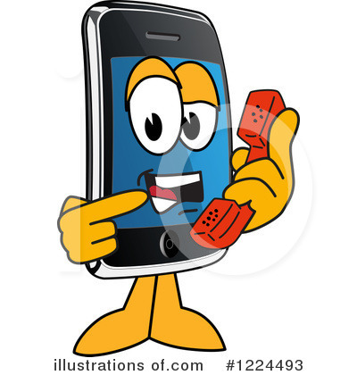Royalty-Free (RF) Smart Phone Clipart Illustration by Mascot Junction - Stock Sample #1224493