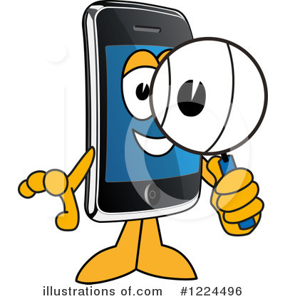 Royalty-Free (RF) Smart Phone Clipart Illustration by Mascot Junction - Stock Sample #1224496