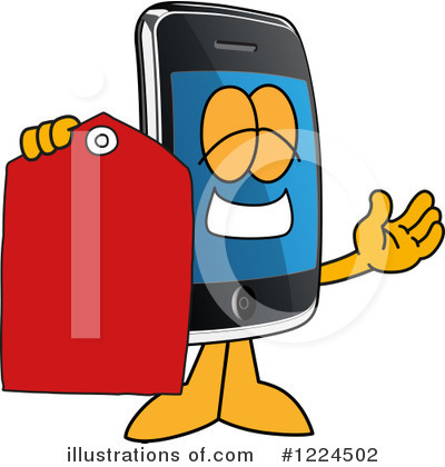 Royalty-Free (RF) Smart Phone Clipart Illustration by Mascot Junction - Stock Sample #1224502