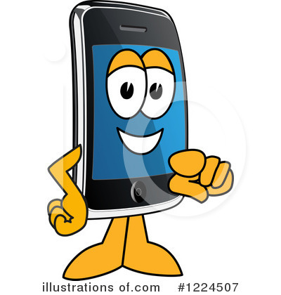 Royalty-Free (RF) Smart Phone Clipart Illustration by Mascot Junction - Stock Sample #1224507