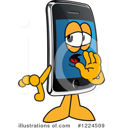Royalty-Free (RF) Smart Phone Clipart Illustration by Mascot Junction - Stock Sample #1224509