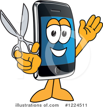 Royalty-Free (RF) Smart Phone Clipart Illustration by Mascot Junction - Stock Sample #1224511