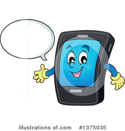 Cell Phone Clipart #1375035 by visekart