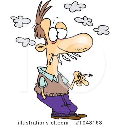 Royalty-Free (RF) Smoking Clipart Illustration by toonaday - Stock Sample #1048163